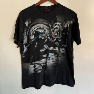 Vintage 1997 Batman Robin Movie AOP Large Cave Comic Mr Freeze T-Shirt Promo